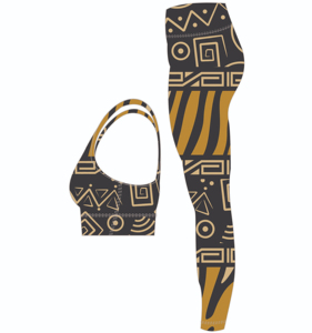 Ensemble de yoga pour femmes grande taille, nouvelle conception, sublimation personnalisée, 2 pièces, respirant, antibactérien, soutien-gorge de sport, legging, vêtements de fitness pour la salle de sport - Product Image 2