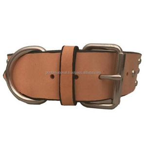 Collier de chien clouté en cuir marron de haute qualité, boucle en acier inoxydable solide, designs et tailles personnalisés, collier de chien rembourré doux - Product Image 2