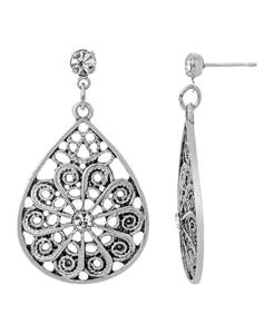 Orecchini ovali in filigrana color argento |   2028 - Product Image 1