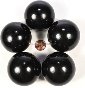 GROSSHANDEL HOCHWERTIGER GEM STONE INDIAN BLACK AGATE SPHERE HEALING METAPHYICAL CRYSTAL BALL AGATE GEM STONES SCHWARZER KUGEL