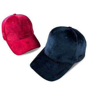 Gorra de Béisbol de Terciopelo de 7 Paneles, Color Sólido, Unisex, Visera Curva, 100% Algodón, Casual, para Hombre y Mujer - Product Image 1