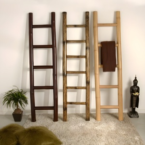 Best Prices Black Natural Solid Bamboo <b>Ladder</b> Best Quality Towel Hanging Rack <b>Ladders</b> Home Decor Accessories - Product Image 3