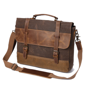 Sac messager en toile, couleur unie, fermeture à boucle, sangle réglable, durable, style classique, sac pour ordinateur portable unisexe, toutes saisons - Product Image 1