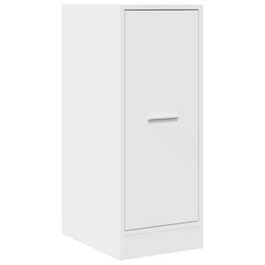 Armoire d'apothicaire en bois d'ingénierie blanc 11,8 x 16,1 x 30,5 po pour salon - Product Image 3