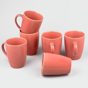 Mug à café en céramique 350 ml, design moderne et luxueux, écologique, durable, pièce unique, cadeau de bureau, finition mate rose - Product Image 5