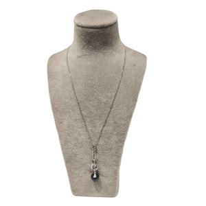 Pendentif de perles de Tahiti avec chaîne en argent de pureté 92.5 Colliers à la mode pour les mariages - Product Image 1