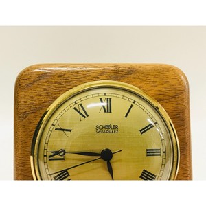Nouvelle Arrivée Horloge de Bureau en Bois Forme Géométrique Mouvement à Quartz Affichage à Aiguilles Design Mid-Century Moderne Fonctionnant sur Piles - Product Image 5