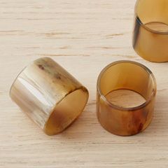 Porte-serviettes multifonctionnel en corne marron avec finition polie miroir pour vaisselle, décoration de table et maison, au meilleur prix - Product Image 3