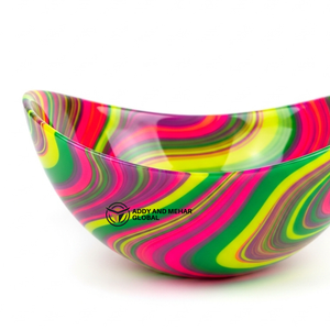 ชามเสิร์ฟตกแต่งหลากสีสัน ชามผลไม้และสลัดสไตล์โมเดิร์นสำหรับโต๊ะอาหาร ห้องครัว และบ้านสไตล์ร่วมสมัย - Product Image 2