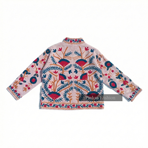 เสื้อแจ็คเก็ตผ้ากำมะหยี่ผสมฝ้ายปักลายดอกไม้สไตล์วินเทจสำหรับผู้หญิงรุ่นใหม่ ระบายอากาศได้ดี เป็นมิตรกับสิ่งแวดล้อม สวยสง่า เหมาะสำหรับฤดูใบไม้ร่วงและฤดูหนาว - Product Image 3