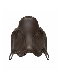 Selle de course pour chevaux en cuir véritable de haute qualité, confortable, antidérapante, professionnelle, avec logo personnalisé, pour dressage et saut d'obstacles - Product Image 3