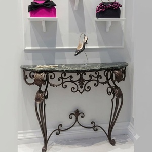 Mesa de Patio y Jardín de Hierro Forjado a Mano, Estilo Europeo de Lujo, Resistente a la Intemperie, Muebles Metálicos Personalizados - Product Image 2