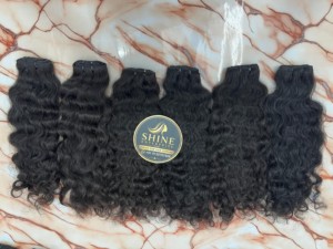 ผมแท้อินเดีย Lucky Hairs แบบลอนลึก  แบบถักเป็นช่อ  ปลายผมหนา  เย็บสองชั้นด้วยเครื่องจักร  ผมเวอร์จิ้น  น้ำหนัก 100 กรัม - Product Image 2