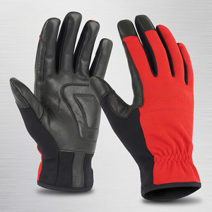 Gants de mécanicien en cuir de chèvre à quatre directions, protection personnelle, robustes, durables pour la maison et le jardinage - Product Image 4