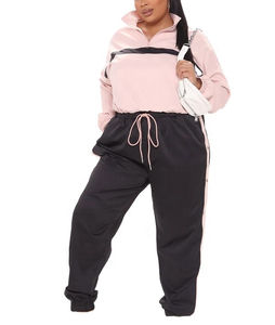 Ensemble de survêtements coupe-vent décontractés grande taille pour femmes, personnalisables en gros, de haute qualité, pour l'extérieur, dernier design, séchage rapide - Product Image 1