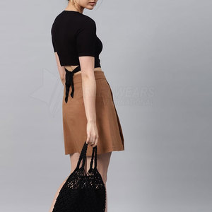 Crop top pour femme de haute qualité, élégant, respirant, léger, manches courtes, écologique, vente en gros - Product Image 4