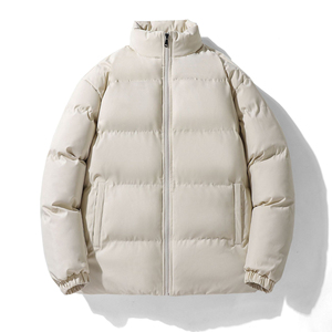 Customized Men's Puffer <b>Jacket</b> with Stand Collar Custom Thickened Cotton Polyester Windbreak Puffer <b>Jacket</b> for Men - Product Image 6