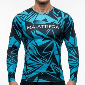 Camiseta de Compresión para Hombre, Manga Larga, Estilo Bape, Camiseta Deportiva para Hombre, Camiseta Geométrica para Entrenamiento, Fitness y Deportes - Product Image 1