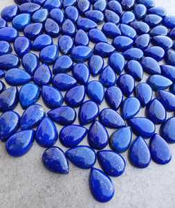 Cabochons en lapis-lazuli naturel en forme de goutte, pierres précieuses calibrées en forme de poire pour la fabrication de bijoux, cristal de guérison - Product Image 4
