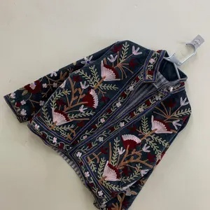 Trending Womens Boho Suzani Velvet Jacket Floral Hand Embroidered Short <b>Coat</b> Winter Style Wholesale Price - Product Image 2