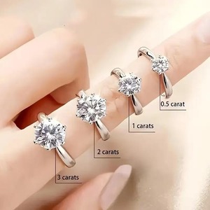<b>Indian</b> Manufacture Handmade Moissanite Diamond <b>Ring</b> for Daily Wear and Special Occasions Available for Bulk Quantity - Product Image 3
