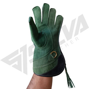 Guantes de Cetrería de Cuero Genuino de Doble Capa de Alta Calidad con Logotipo Personalizado, Ecológicos, para las Cuatro Estaciones, Protección hasta el Codo, para Halcón - Product Image 4