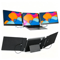 Nouveau modèle 2026 – Extension d'écran triple pour ordinateur portable S3 14 pouces 1080P IPS FHD LCD – Moniteur double portable à faible lumière bleue – Plug-and-play
