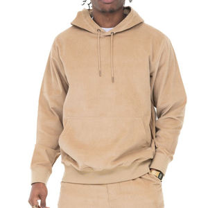 Sudadera con Capucha de Punto Beige para Hombre, Corte Regular, Color Sólido, Estilo Casual para Otoño - Product Image 4