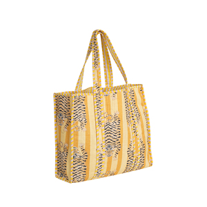 Bolso Tote Reversible Ligero Hecho a Mano de Color Sólido Acolchado de Algodón, Bolso de Compras Abierto de Moda para Todas las Estaciones, Bolso de Playa Estilo Boho - Product Image 6