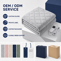 Surmatelas chauffant électrique en flanelle taille Queen 220V, 10 réglages de chaleur, arrêt automatique, lavable en machine pour literie d'hiver