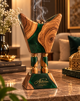 ALABANZA ENTERPRISES Brûleur de Bakhoor en Bois de Luxe, Bol à Encens, Oud Arabe, Encens Indien Aromatique, Écologique, Pour Toutes Saisons, Décoration d'Intérieur