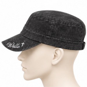 Casquette en jean Della à 5 panneaux avec logo imprimé, visière réglable, unisexe, décontractée, pour le printemps et l'été, casquette de baseball personnalisée à fermeture snapback - Product Image 4