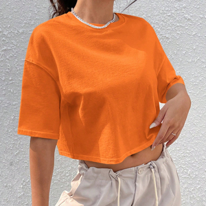 T-shirt crop top tendance 2024 pour femmes, t-shirt pour femmes fabriqué avec une personnalisation complète de haute qualité - Product Image 2