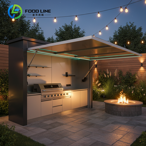 Ensemble de cuisine extérieure modulaire, cuisine extérieure noire, cuisine extérieure en acier inoxydable, barbecue modulaire - Product Image 6