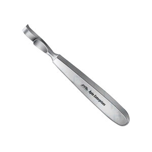 Écarteur de cartilage costal en acier inoxydable non stérile, instrument médical, élévateur incurvé 235 mm, à bout arrondi, largeur 25 mm - Product Image 1