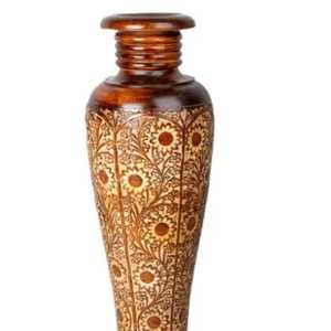 Jarrón Esférico de Madera de Roble, Miniatura Hecha a Mano, Florero Redondo de Madera, Portaflores Estético para Escritorio, Decoración Minimalista para el Hogar - Product Image 4