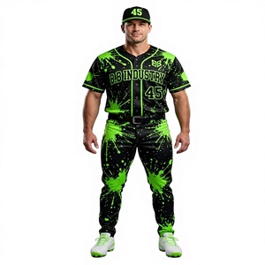Uniforme de Béisbol Profesional con Diseño de Salpicaduras de Pintura Azul Rey y Blanco, Número Personalizado, Conjunto Completo de Jersey, Pantalones y Gorra - Product Image 3