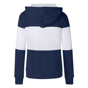 Women's Color Blocked Printed Front Hooded Zip-Up Sleeveless Knitted Cotton Blend Winter Wear - Product Image 4