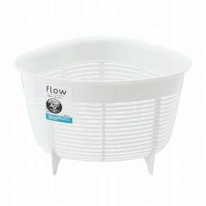 Poubelle de déchets alimentaires d'angle triangulaire blanche Inomata - Product Image 1