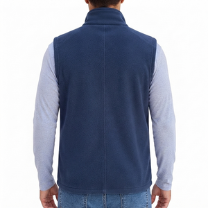 Gilet en polaire pour homme de haute qualité à bas prix, respirant, séchage rapide, couleur unie, pour l'extérieur et l'intérieur, streetwear, gilet en polaire pas cher pour homme - Product Image 2