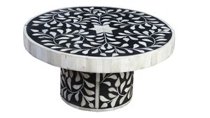 Table basse en os incrusté sur mesure, meuble mosaïque artisanal pour l'intérieur moderne du salon - Product Image 4