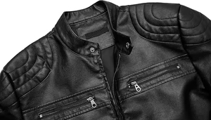 Chaquetas de Cuero de Primera Calidad para Hombre, Color Negro, Chaqueta de Cuero para Hombre de Manga Larga, Producto de Cuero Genuino para Hombre en 2026 - Product Image 2
