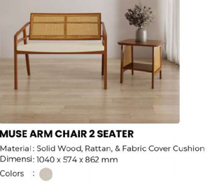 เก้าอี้หวายเน้นห้องนั่งเล่นเก้าอี้เท้าแขนกรอบไม้ที่นั่งเลานจ์พร้อมเบาะ - Product Image 3
