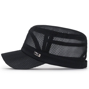 Casquette de baseball réglable à boucle métallique FlatTop - Respirante et imperméable, 100% coton, unisexe, style vintage sportif décontracté, toutes saisons - Product Image 6