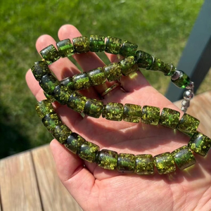 Cuentas de Resina Verde Ángel Ecológicas Hechas a Mano para Joyería, Cuentas Naturales Únicas para Tasbih - Product Image 1