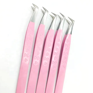 แหนบปลายแหลมอุปกรณ์เสริมสำหรับขนตาพร้อมแหนบปลายแหลมเคลือบสีชมพูโลโก้ตามสั่ง - Product Image 5