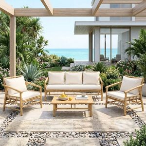 Handcrafted Natural <b>Bamboo</b> Garden Furniture Set, Eco-Friendly Outdoor Seating for Resort & Patio, <b>Bamboo</b> Furniture Manufacturer - Product Image 3