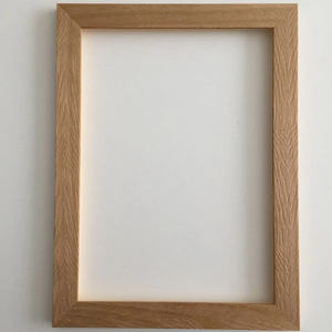 Cadre photo décoratif en bois massif vintage brun à grain de bois blanc HOFINE - Product Image 1