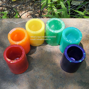 Tasse en résine polie multicolore fabriquée à la main pour hôtel, maison ou restaurant pour cadeaux. - Product Image 2