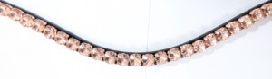 Diadema de Cuero Genuino de Lujo para Caballo con Incrustaciones de Cristal Rivoli de 10mm, Accesorios Brillantes para Brida con Botón a Presión, Ajuste Personalizado para Equipo Ecuestre - Product Image 4